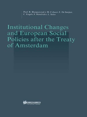 cover image of Institutional Changes and European Social Policies after the Treaty of Amsterdam